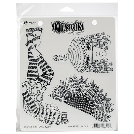 Dylusions Sunshine Girl Cling Stamp Set